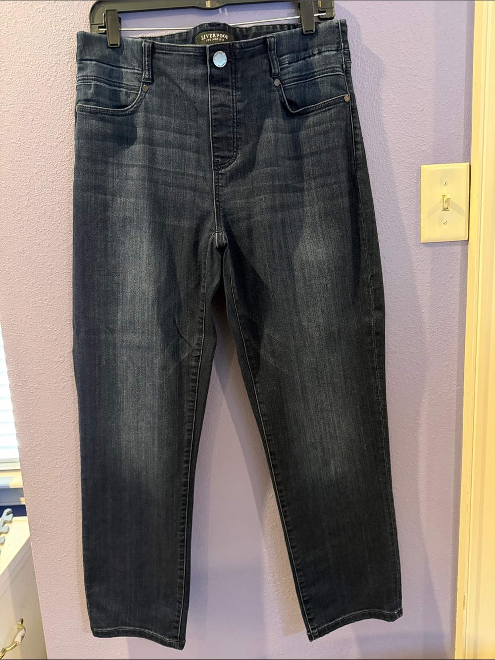 Liverpool “The Gia Glider” Slim Dark Indigo Jeans, Size 14W